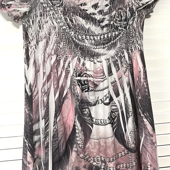 FEATHER ROSES LEOPARD - Picture 3 of 7